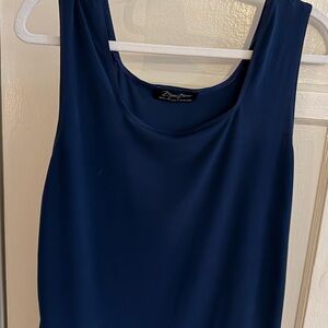 Classic Scoop Neck Tank Top - Navy